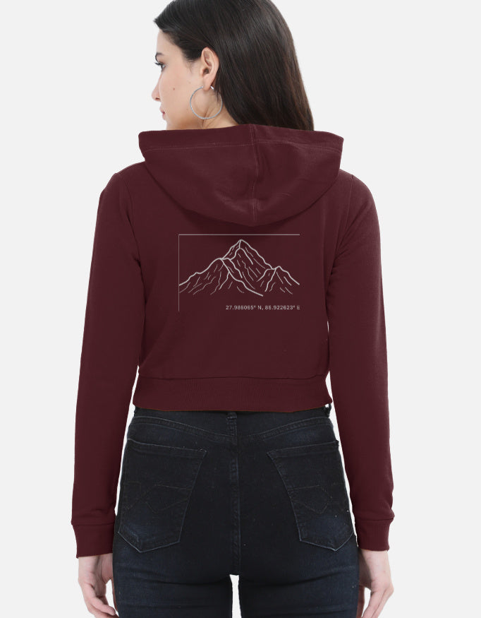 Mt. Everest Cropped Top Hoodie