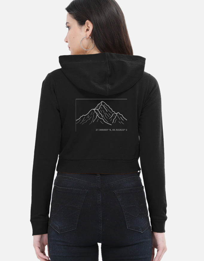 Mt. Everest Cropped Top Hoodie