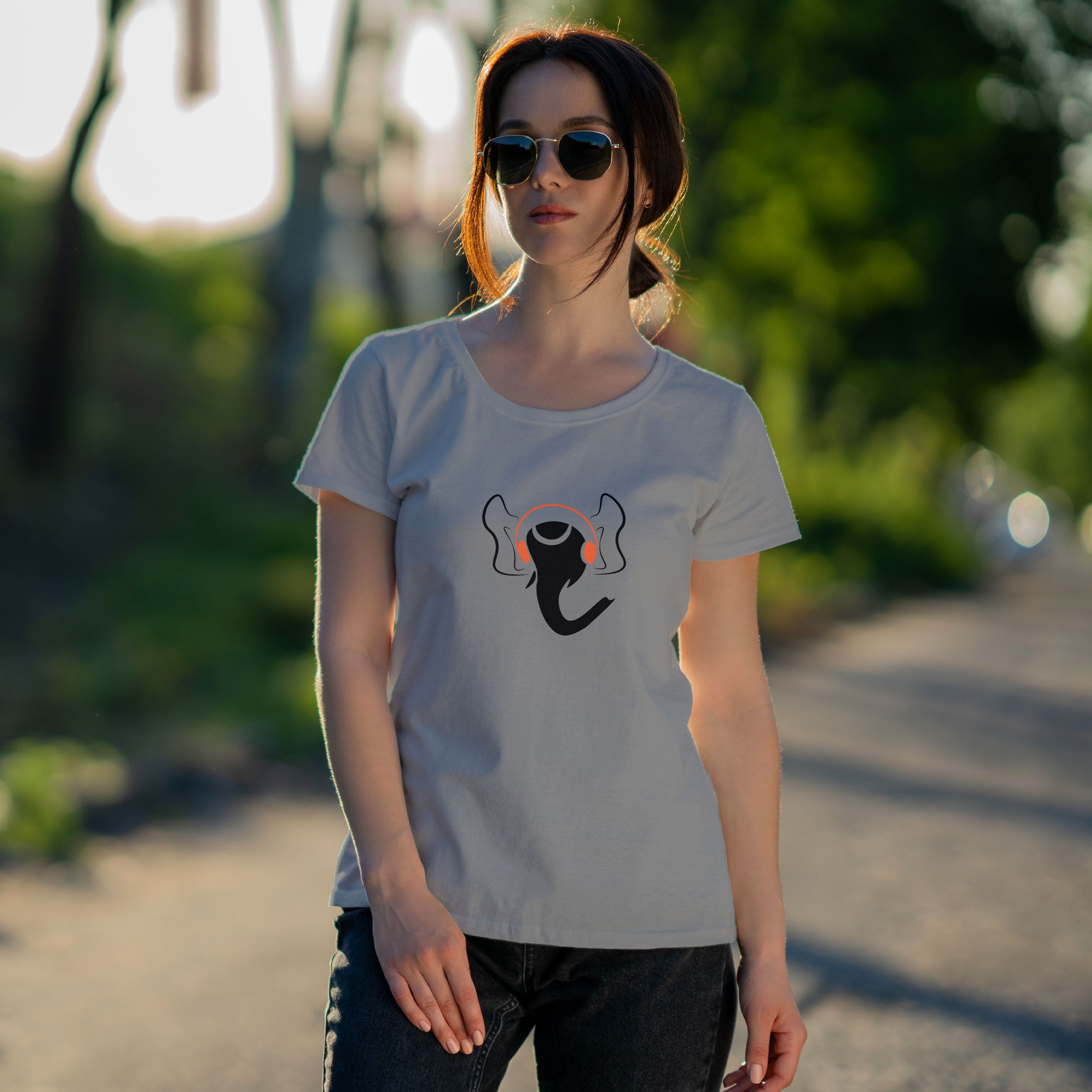 Ganesh with Headphones  T-Shirt