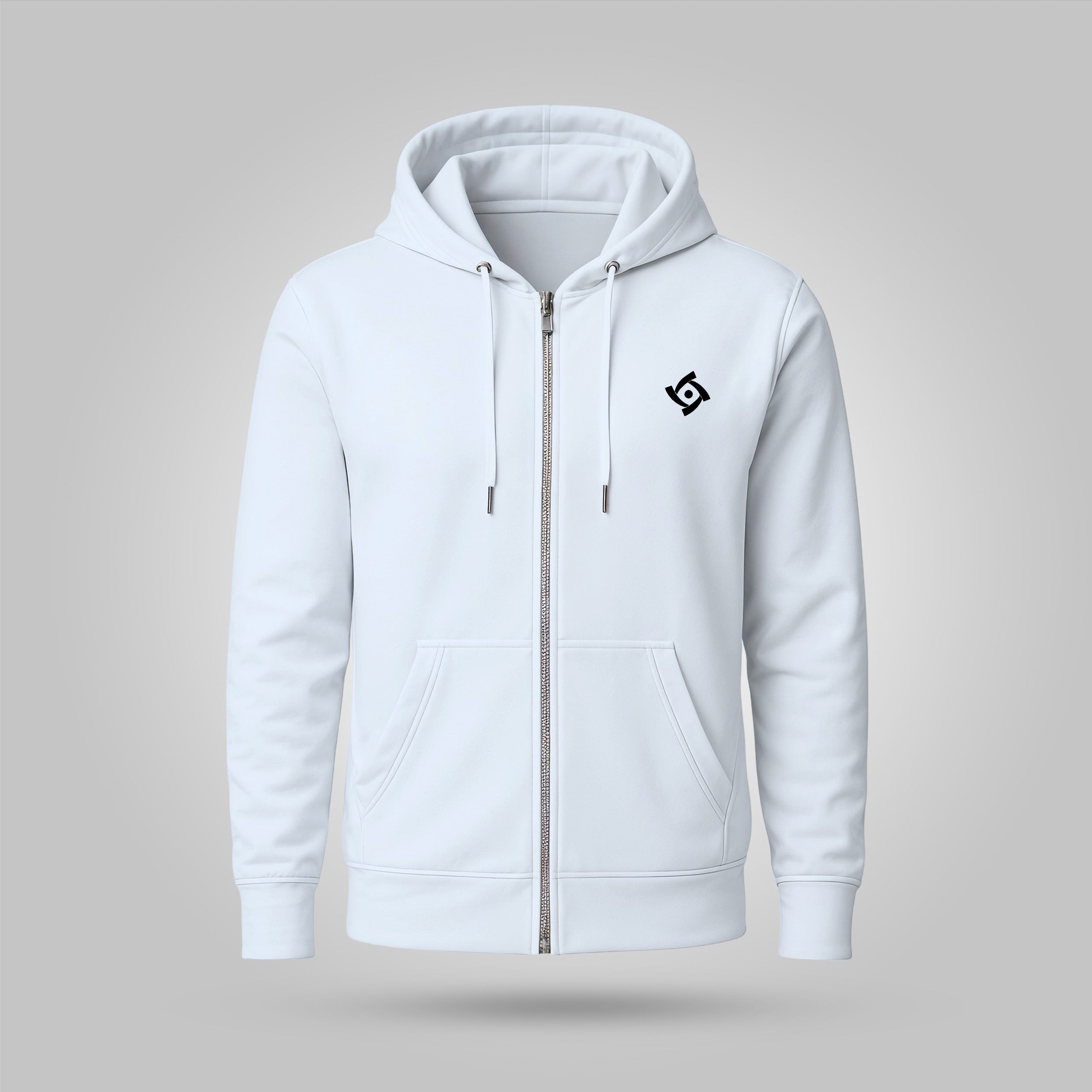 Urbn Zip White Hoodie