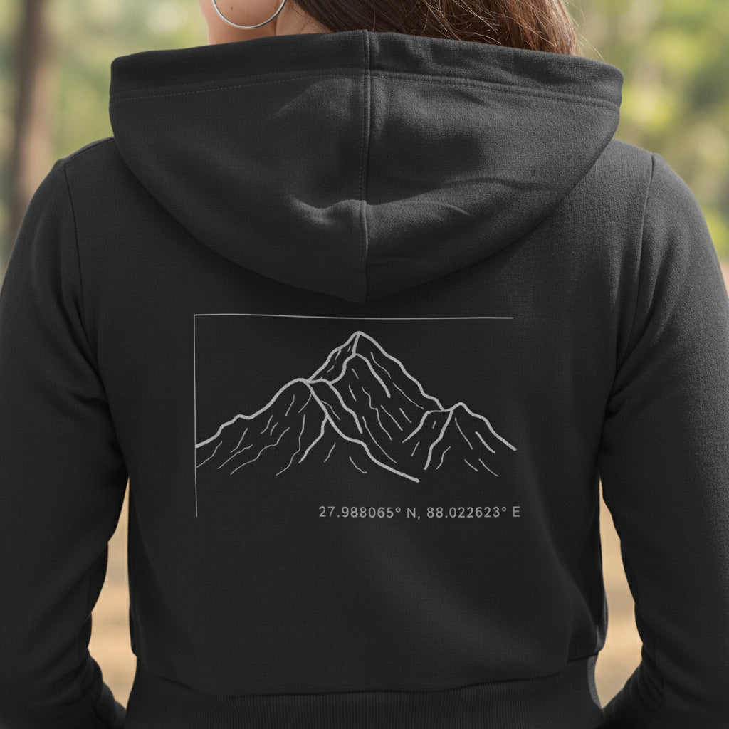 Mt. Everest Cropped Top Hoodie