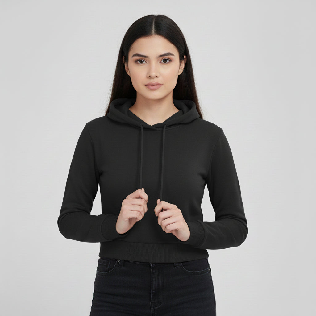 Mt. Everest Cropped Top Hoodie