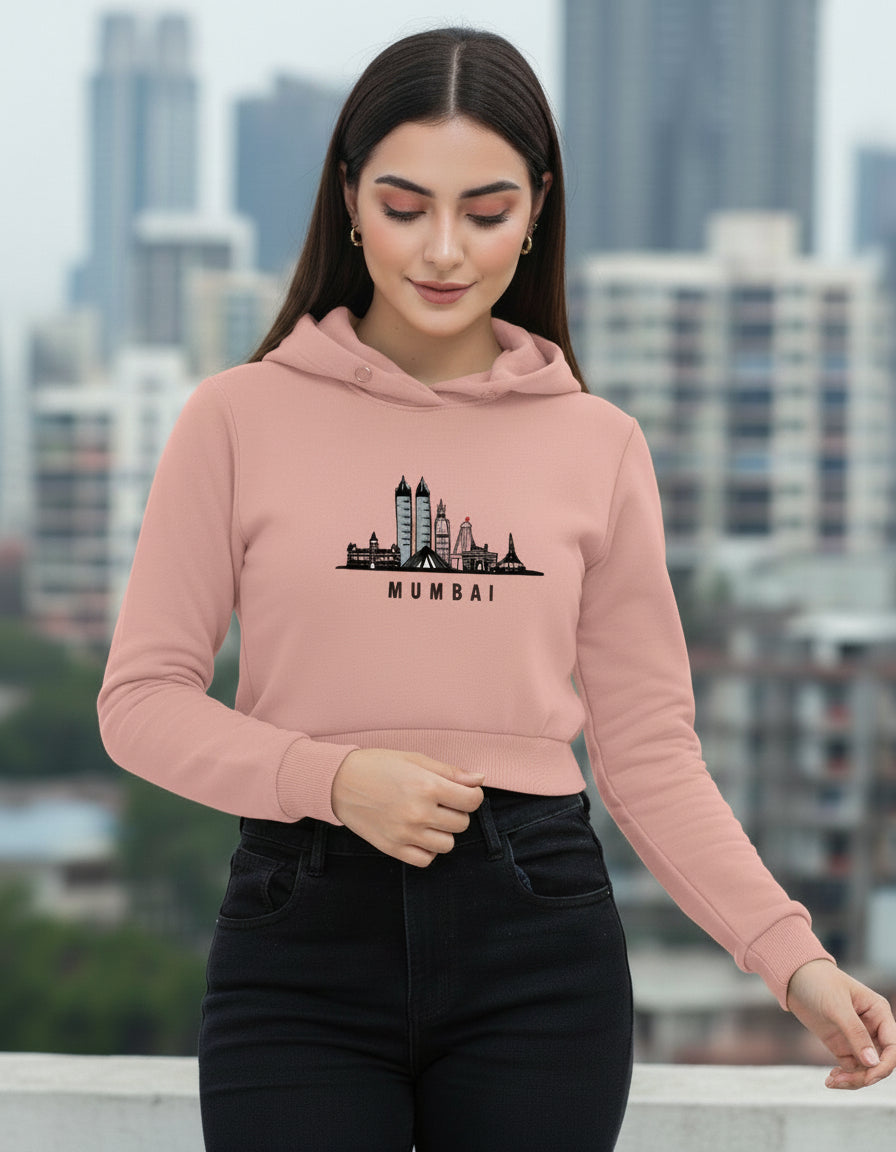 Mumbai Cropped Top Hoodie