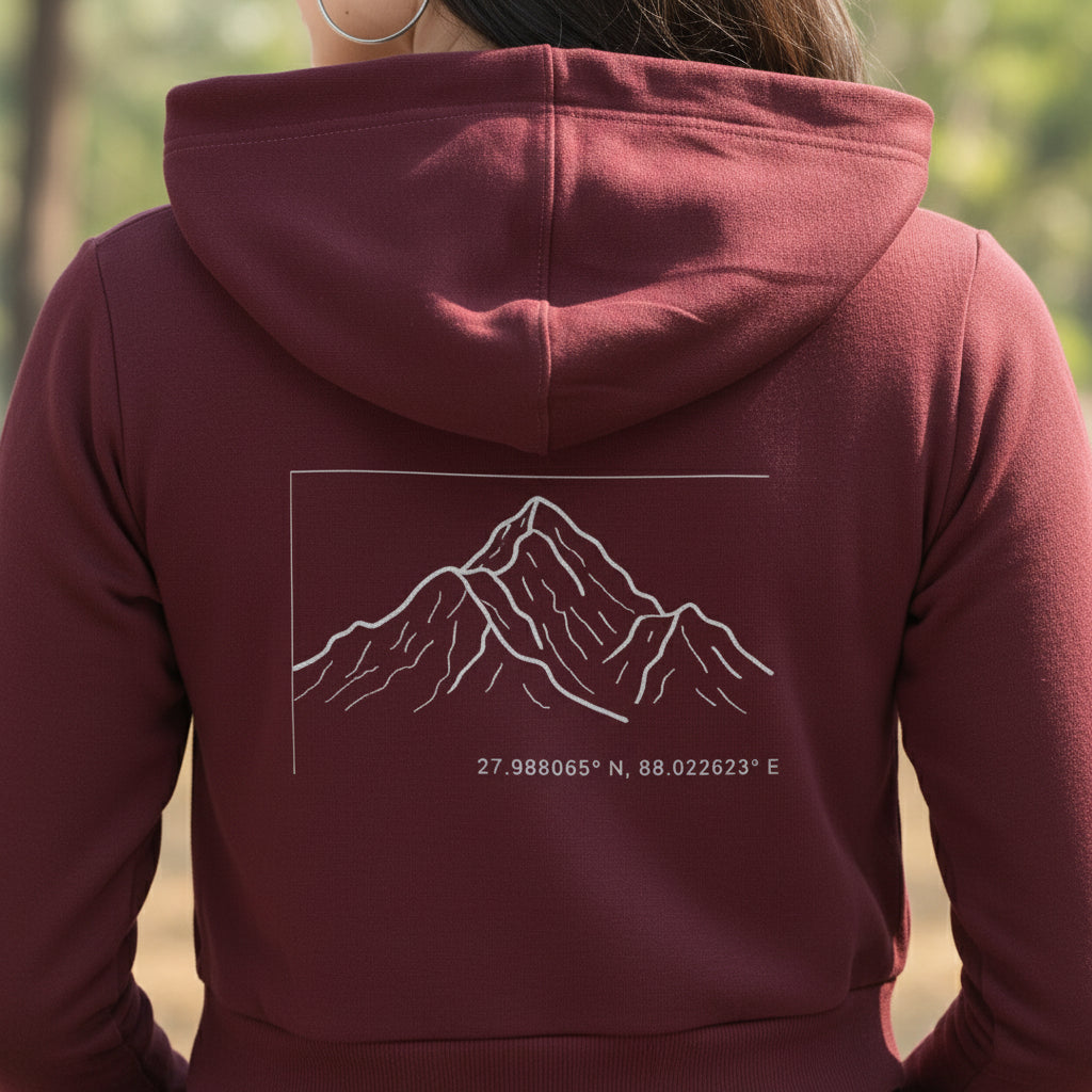 Mt. Everest Cropped Top Hoodie
