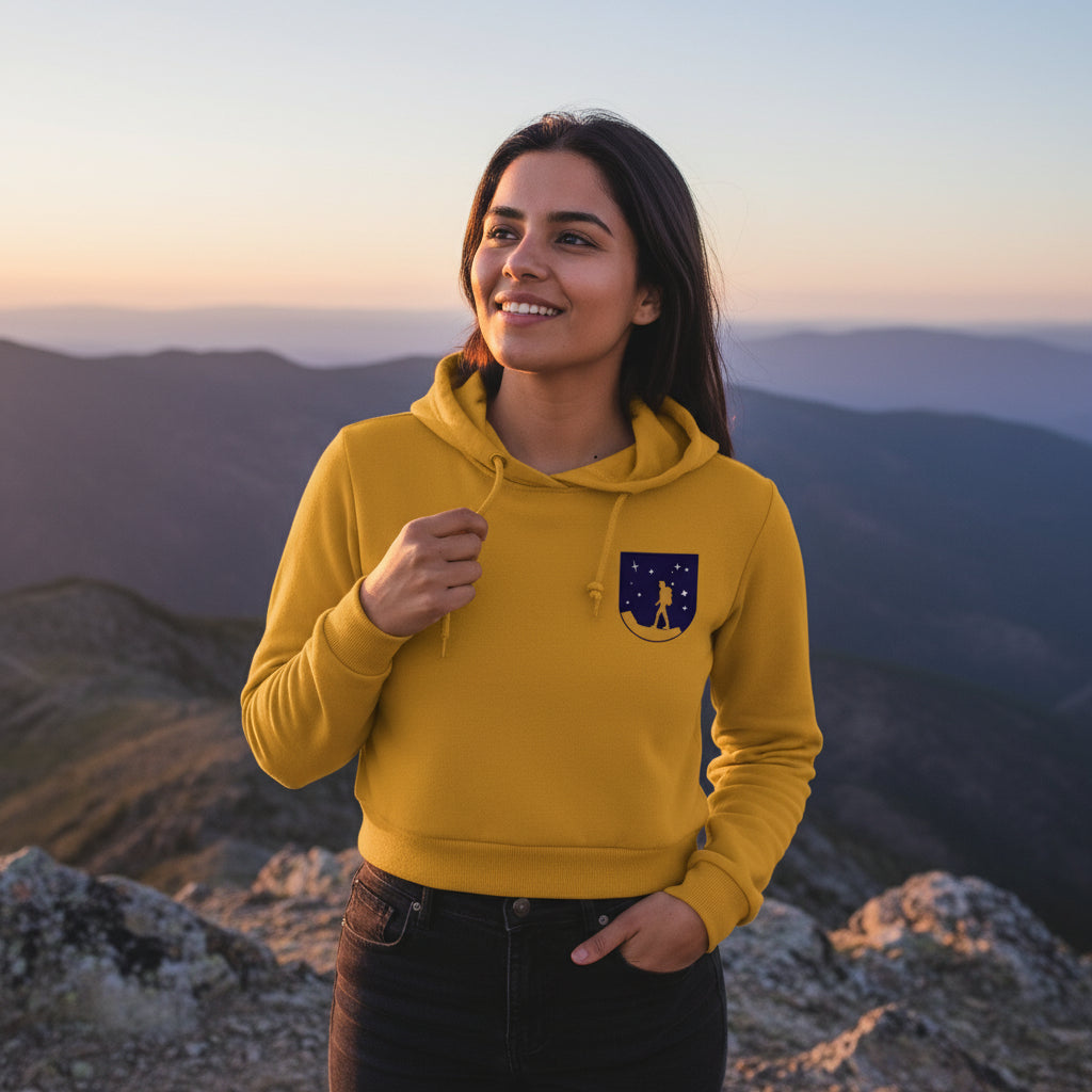 North Star Cropped Top Hoodie