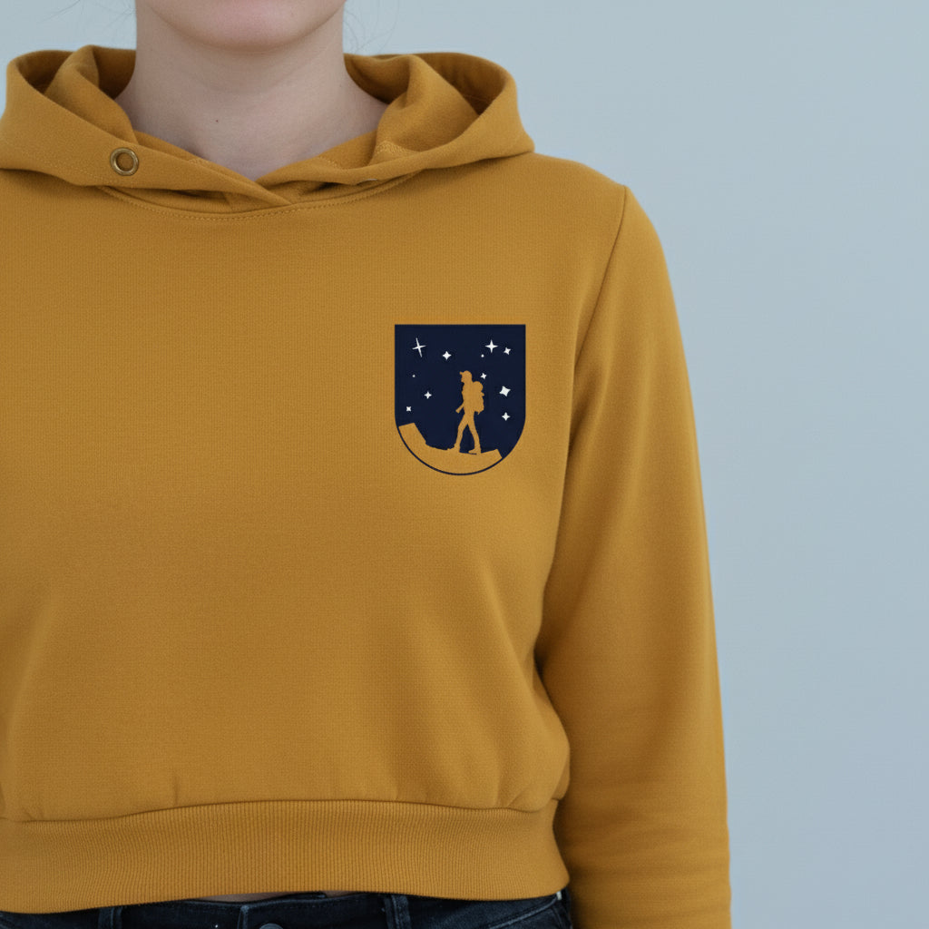 North Star Cropped Top Hoodie